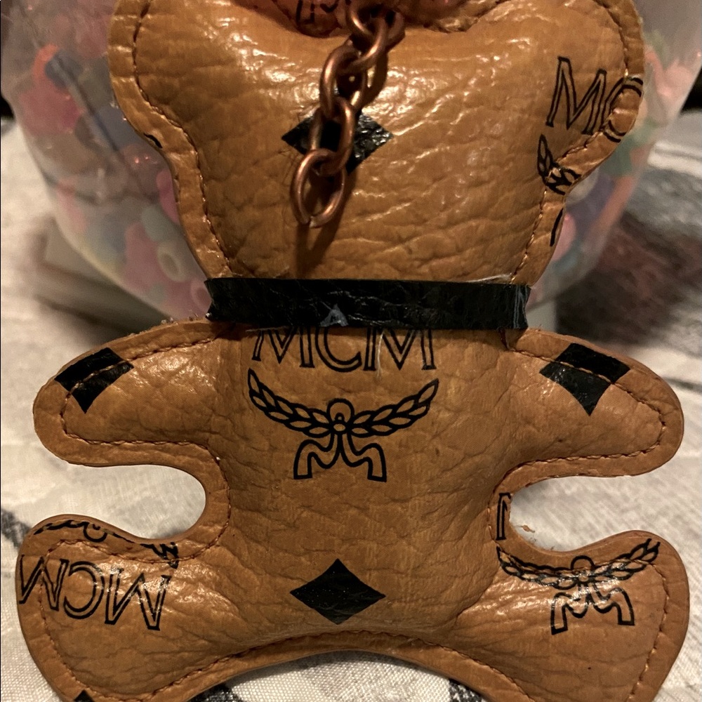 Authentic Vintage MCM Teddy Bear Keychain